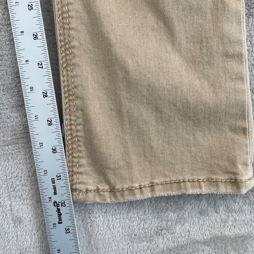 BKE Jake Straight Stretch Pants Men 28Rx32 Beige Bauer 3 Custom Fade Embroidered - Picture 7 of 11